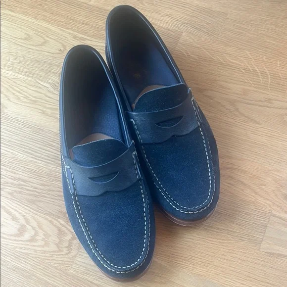 Johnston & Murphy Navy Loafers - Picture 1 of 5